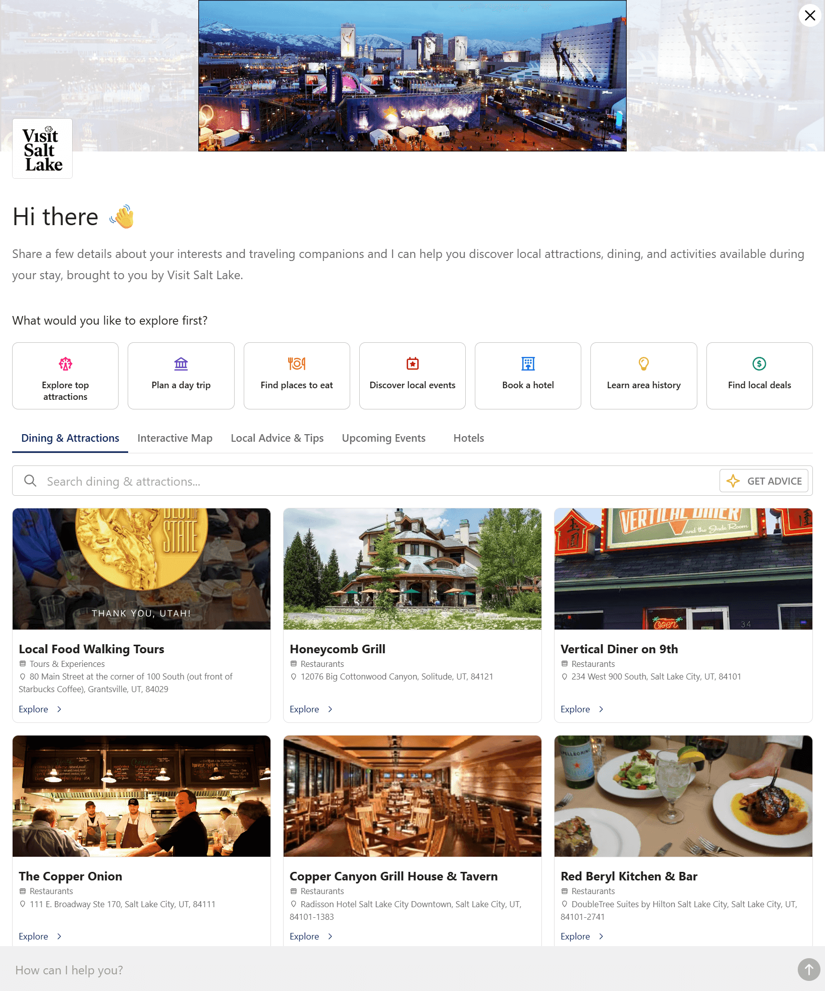 Curated Content Discovery application interface