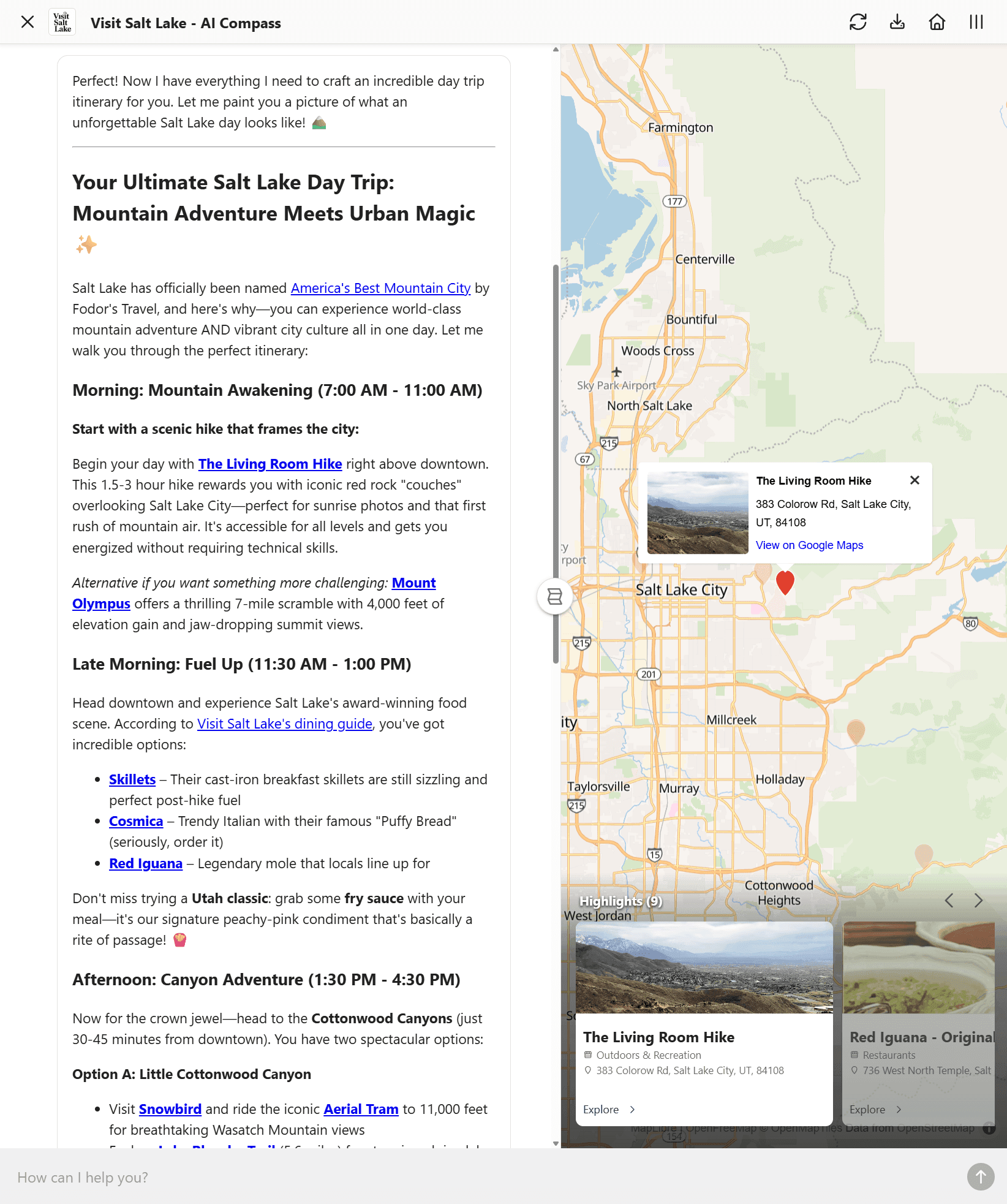 AI Interactive Chat application interface